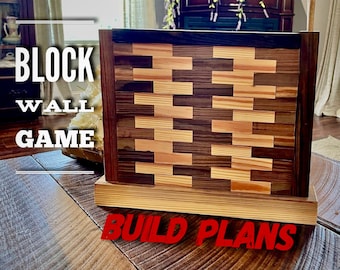 Block Wall Game, Wooden Game, DIY Block Game, Stacking Game, Topple Towers Game, Wood Stacking Game