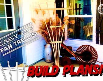 Garden Fan Trellis Plans / Garden Trellis / Trellis Plans / DIY Garden Trellis / Fan Trellis Plans / Fan Trellis / Garden / Garden Decor