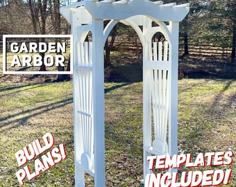 Garden Arbor Plans, Arched Pergola Plans, Garden Trellis, Flower Trellis Plans, Builds Plans, DIY Trellis Plans, Build Plans