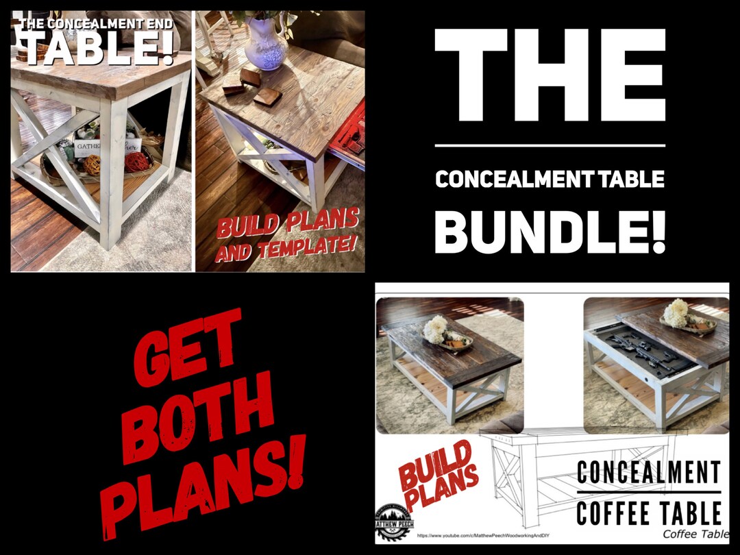 Concealment Coffee Table and Concealment End Table Plans / Concealment
