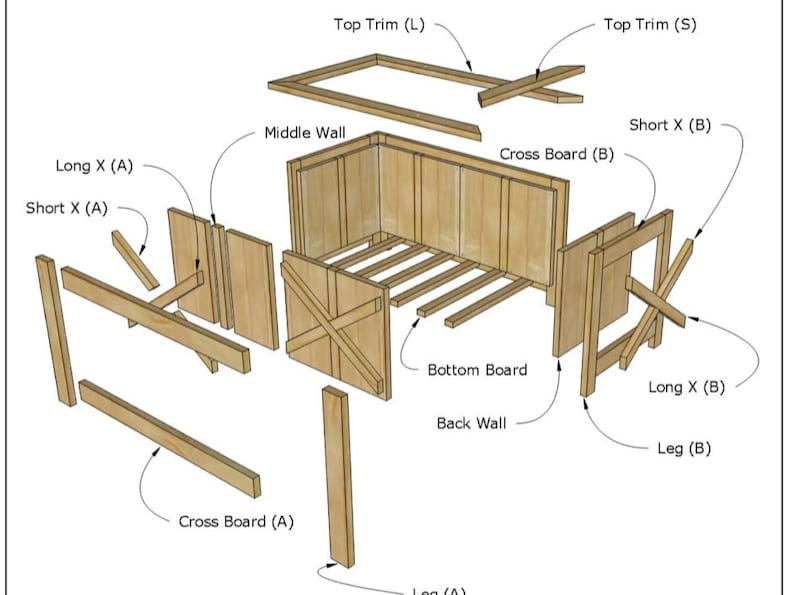 Wide Farmhouse Picket Box Planter Plans Fence Picket Planter Etsy