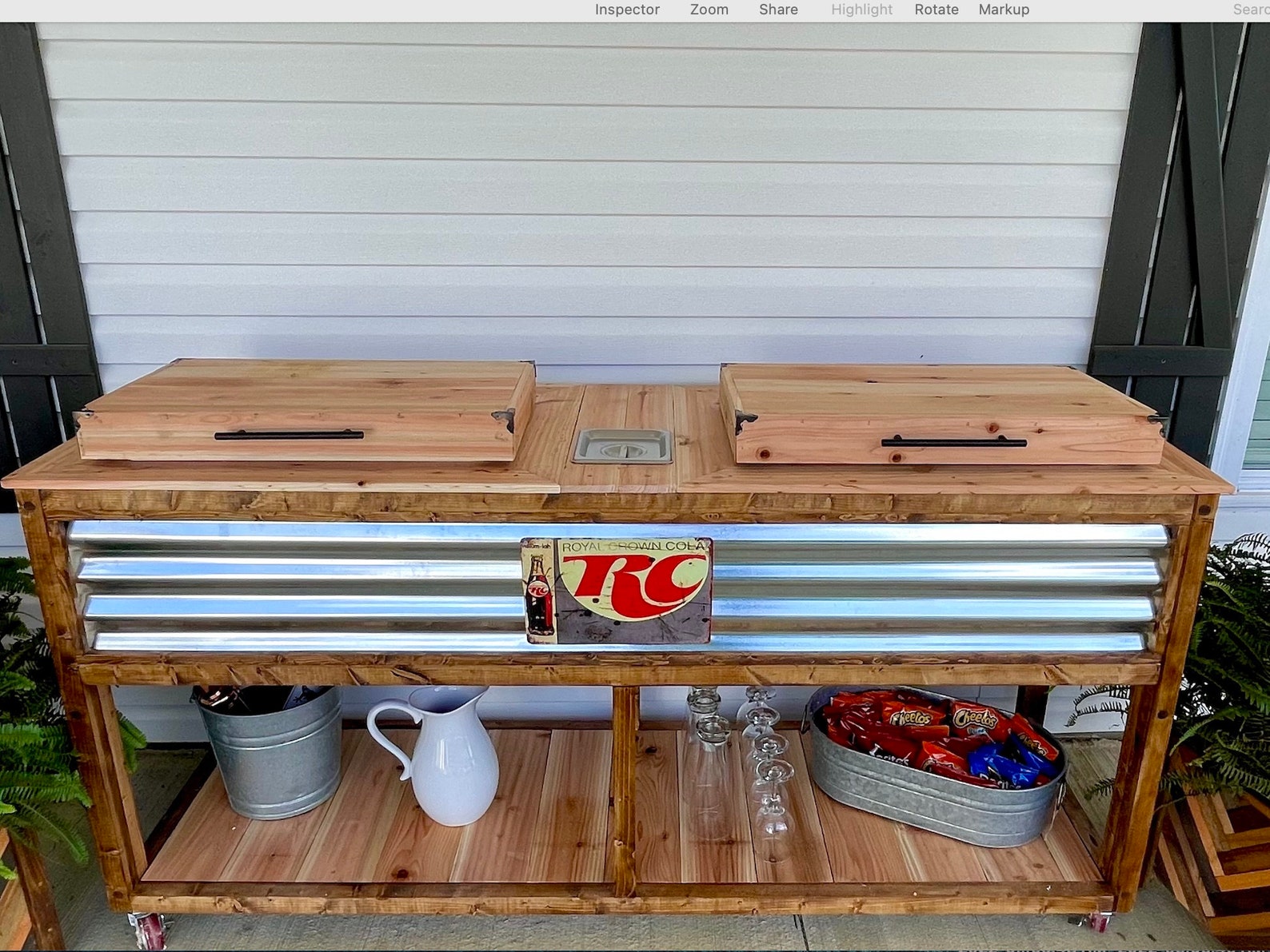 Metal Side Double Cooler Stand Plans, Patio Cooler Stand, Deck Cooler