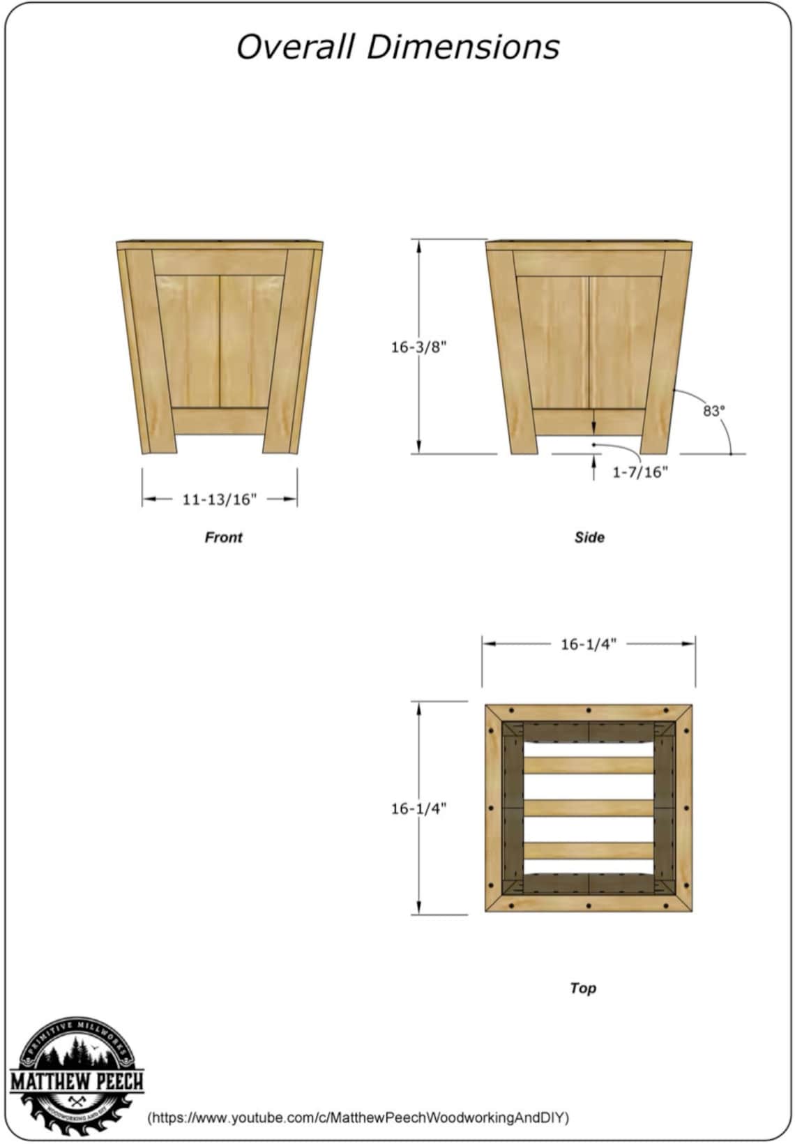 Three Picket Box Planter Plans Fence Picket Planter Plans Etsy