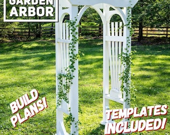 Garden Arbor Plans, Arched Pergola Plans, Garden Trellis, Flower Trellis Plans, Builds Plans, DIY Trellis Plans, Build Plans
