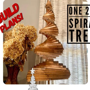 One 2x4 spiral tree plan, Spiral Christmas Tree plan, Wooden spiral Christmas Tree Plans, DIY Spiral Christmas Tree, One Board Spiral Tree zdjęcie 1