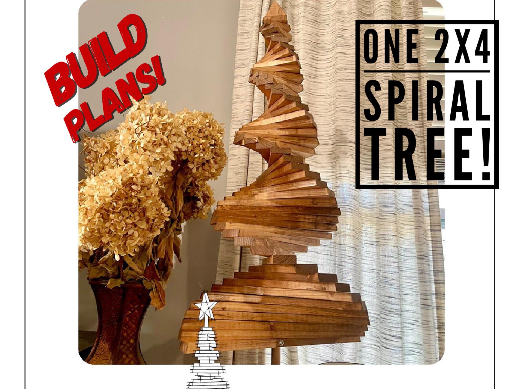 One 2x4 Spiral Tree Spiral Christmas Tree Wooden Spiral Etsy One 2x4 Spiral Tree Spiral Christmas Tree Wooden Spiral Etsy