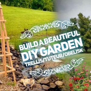 Garden Obelisk Plans / Garden Trellis Plan / Garden Plans / Woodworking Plans / Garden Decor Build Plans / Garden Tuteur Plans image 2