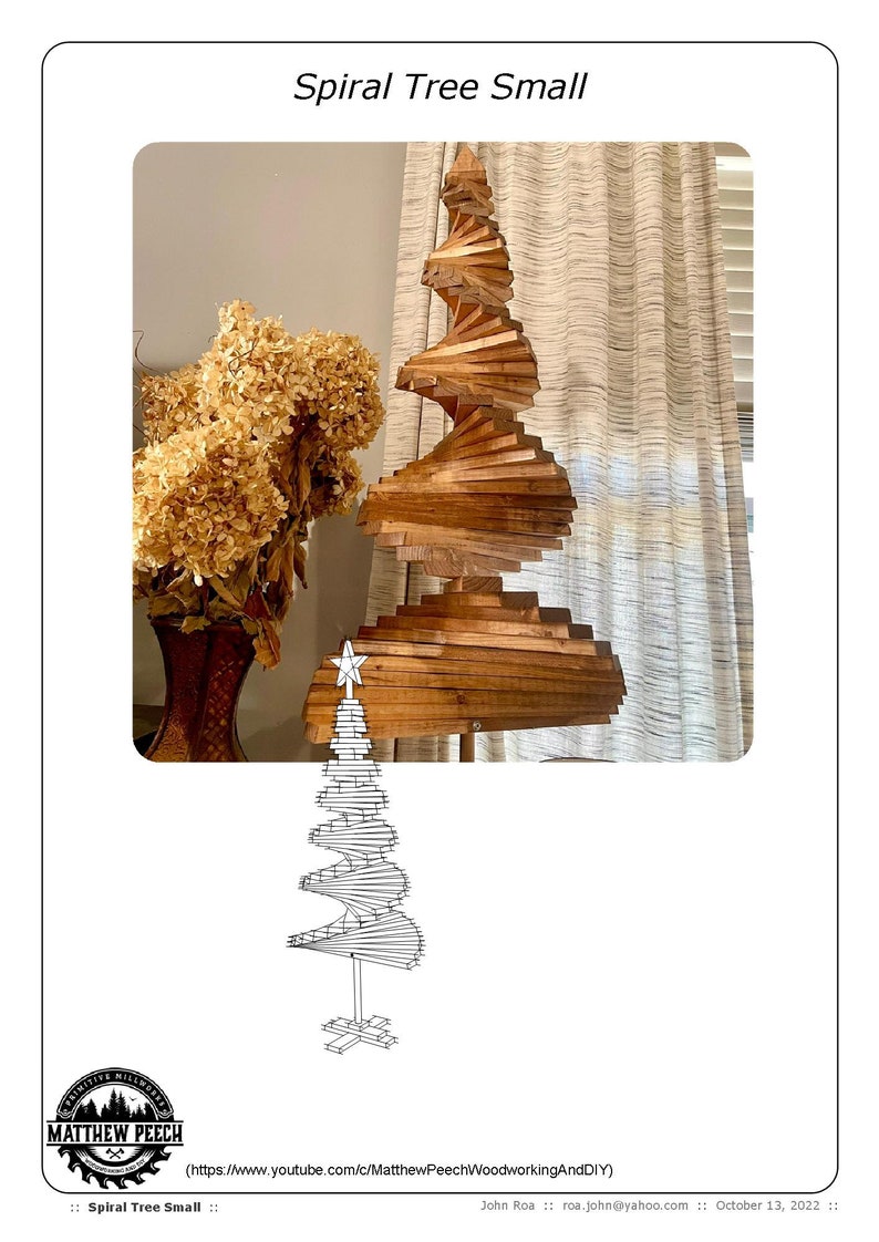Spiral Tree Combo Spiral Christmas Tree Wooden Spiral Etsy