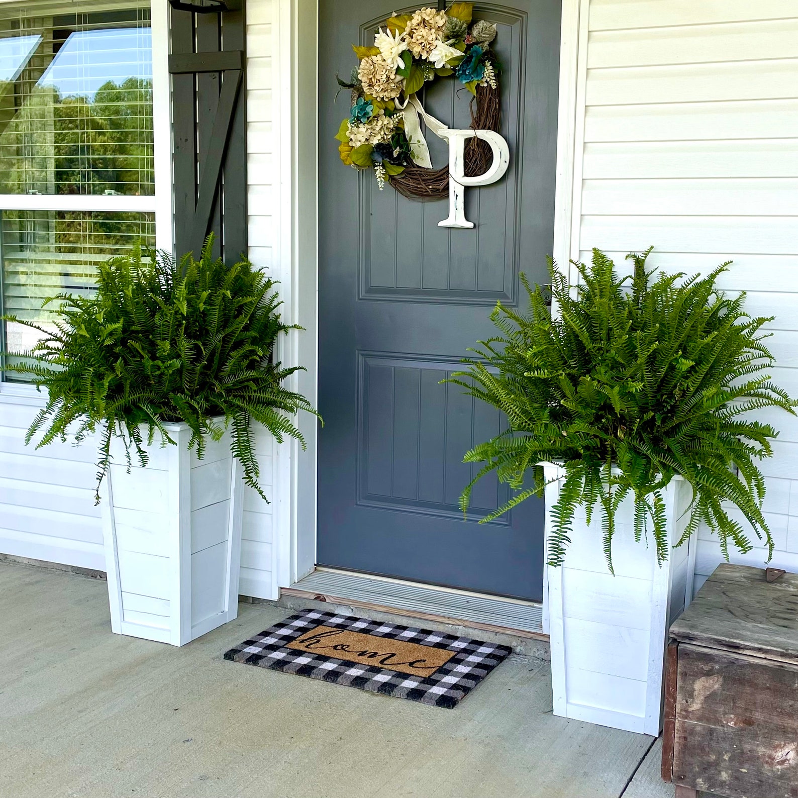 Five Picket Tall Box Planter Plans Fence Picket Planter Tall Etsy