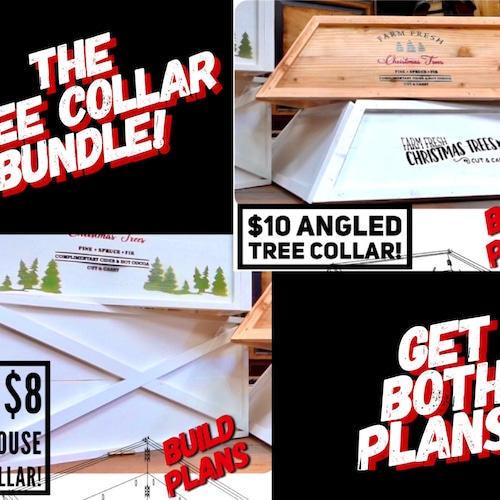 Collapsible Angled Tree Collar Plans Christmas Tree Collar Etsy