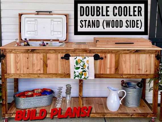 Double Cooler Stand Plans, Patio Cooler Stand, Deck Cooler Stand, Wooden Cooler  Stand, DIY Cooler Stand, Patio Decor, Deck Decor, Cooler 