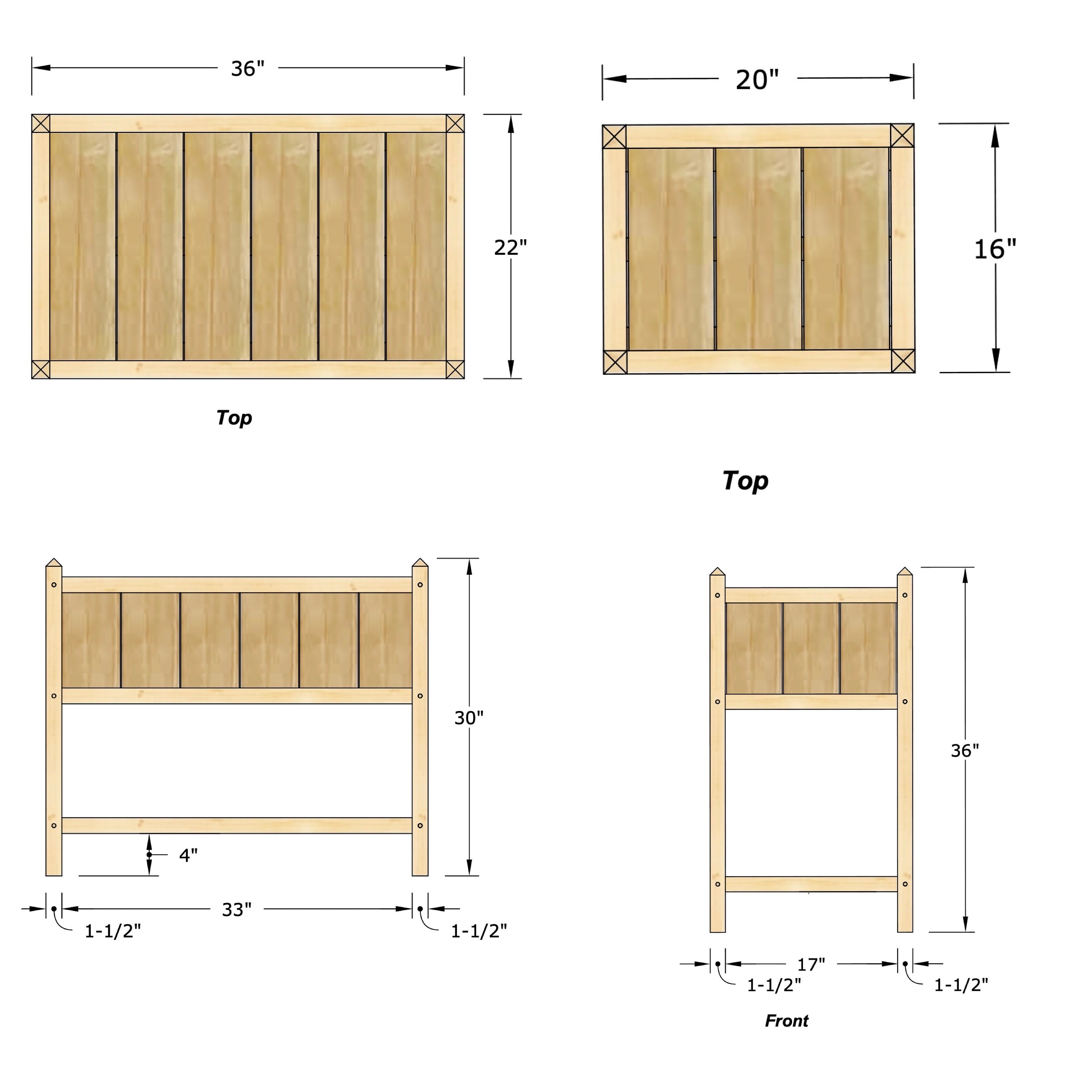 Wide and Tall Raised Bed Garden Planter Plans, Garden Planter Plans ...