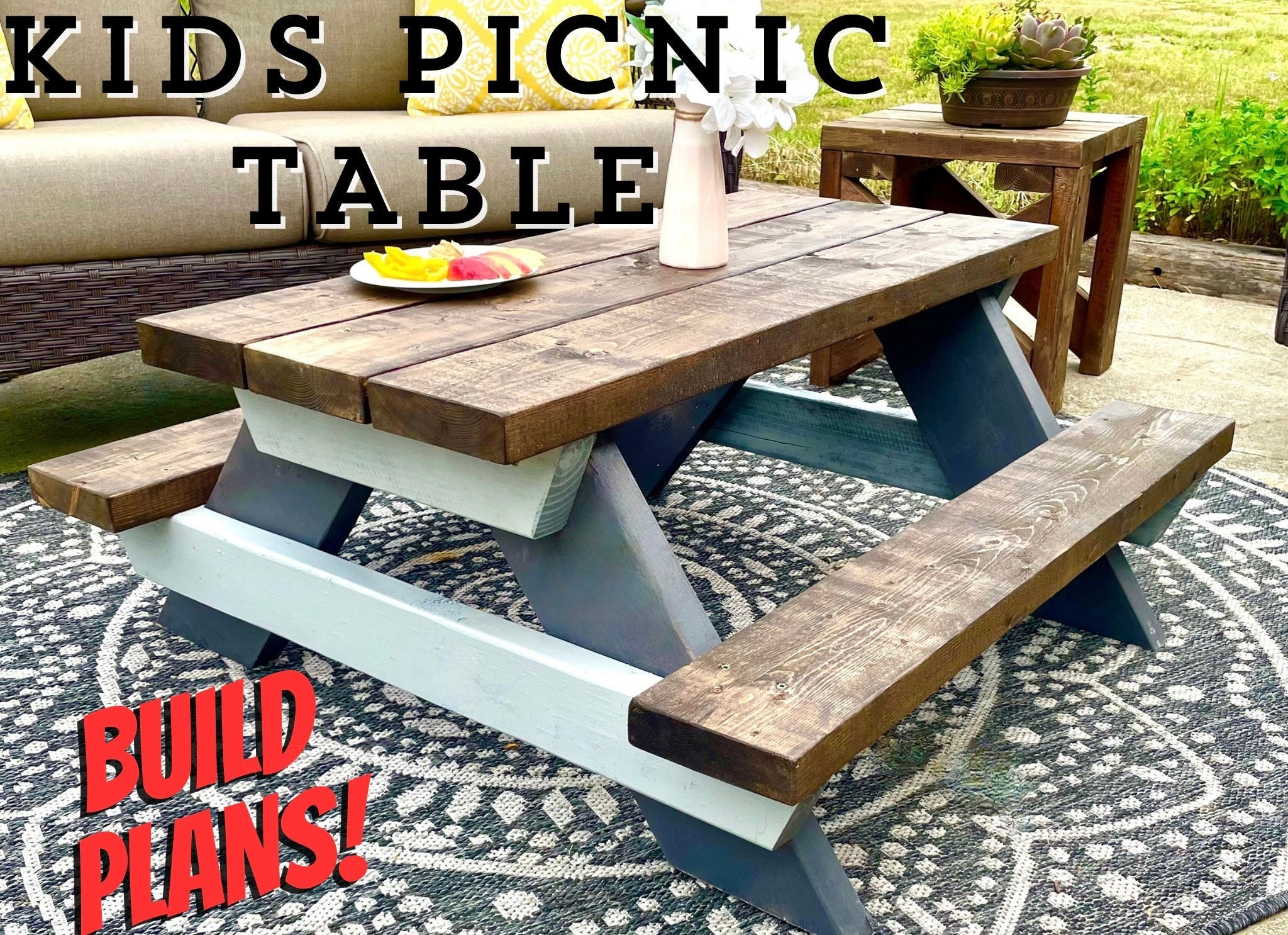 DIY Kids Picnic Table Plans (Build for Less Than $100) - Making