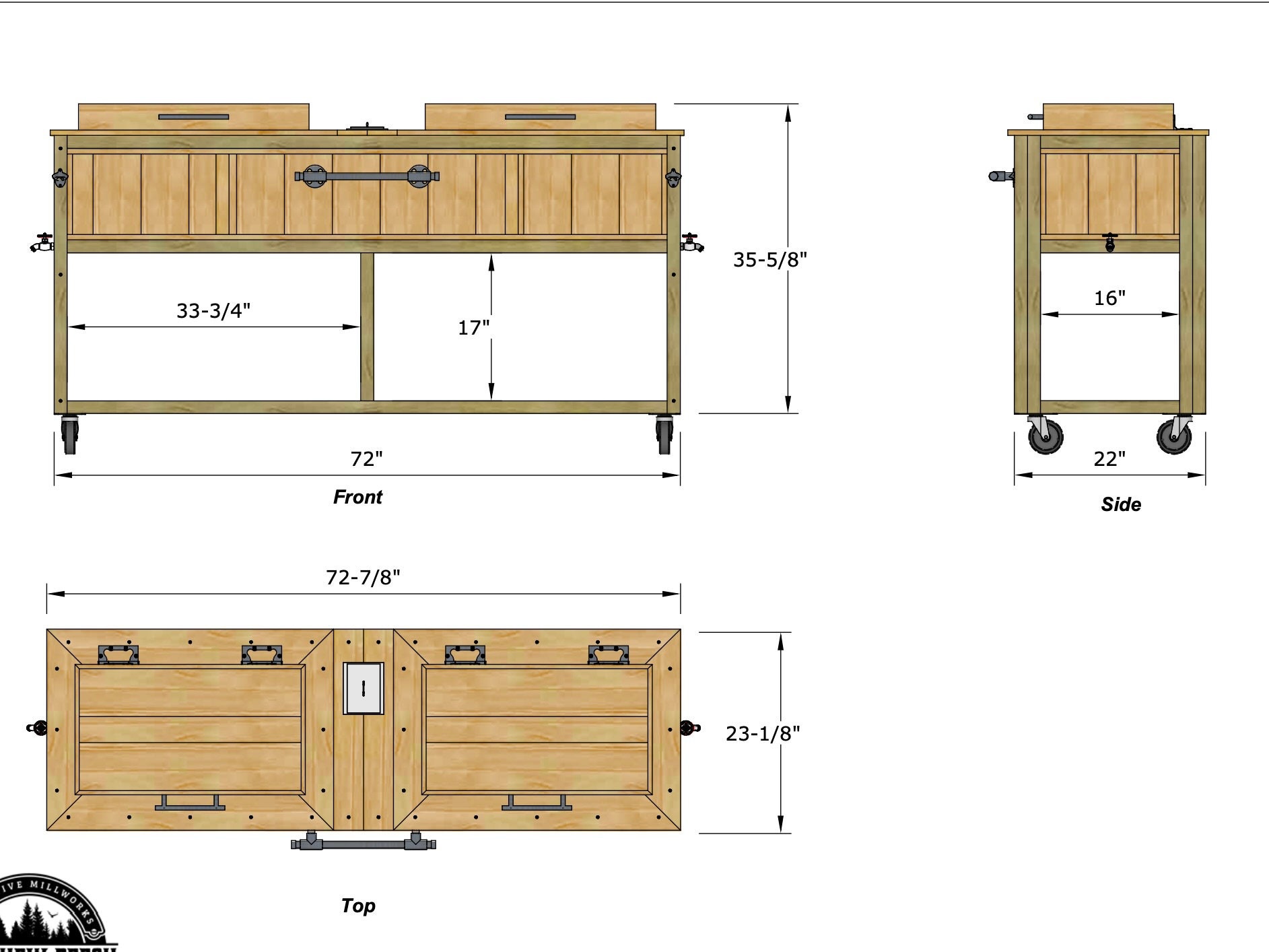 Double Cooler Stand Plans Patio Cooler Stand Deck Cooler Etsy