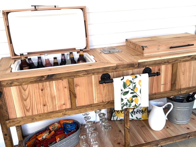 Double Cooler Stand Plans Patio Cooler Stand Deck Cooler Etsy