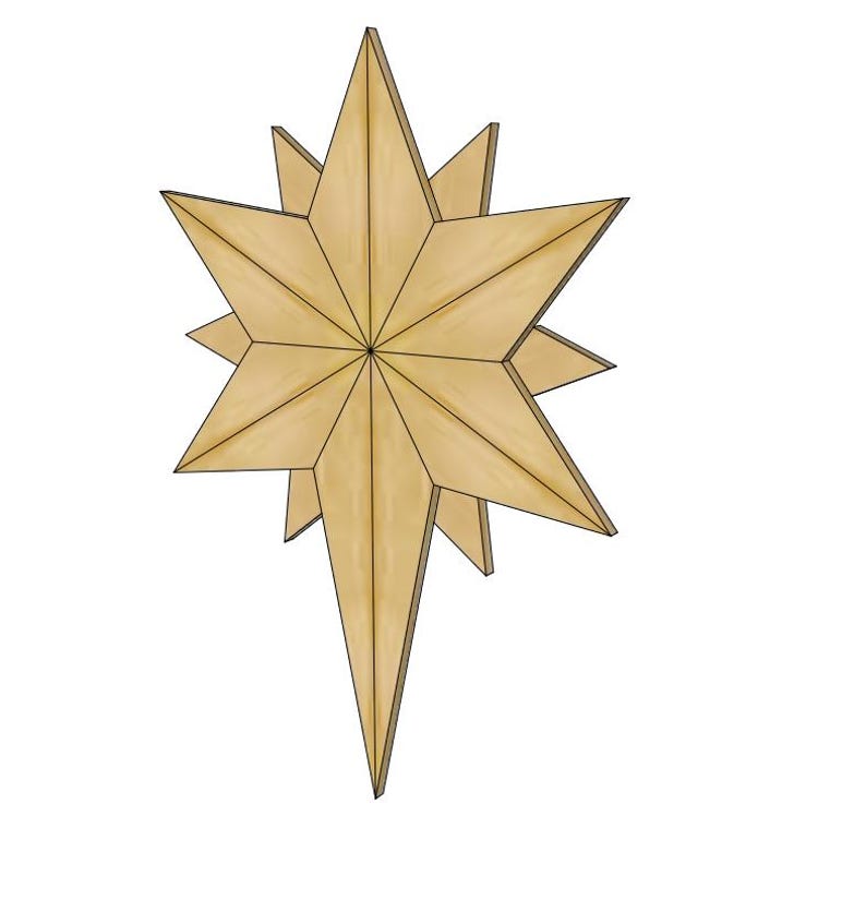 North Star Build Plans, Christmas Star Digital Build Plans, Decorative ...