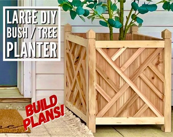 Large DIY Bush Plan, Tree, or Shrub Planter Plans, Large Planter Plans, XL Planter Plans, DIY Planter, Modern Planter Plans, Build Plans