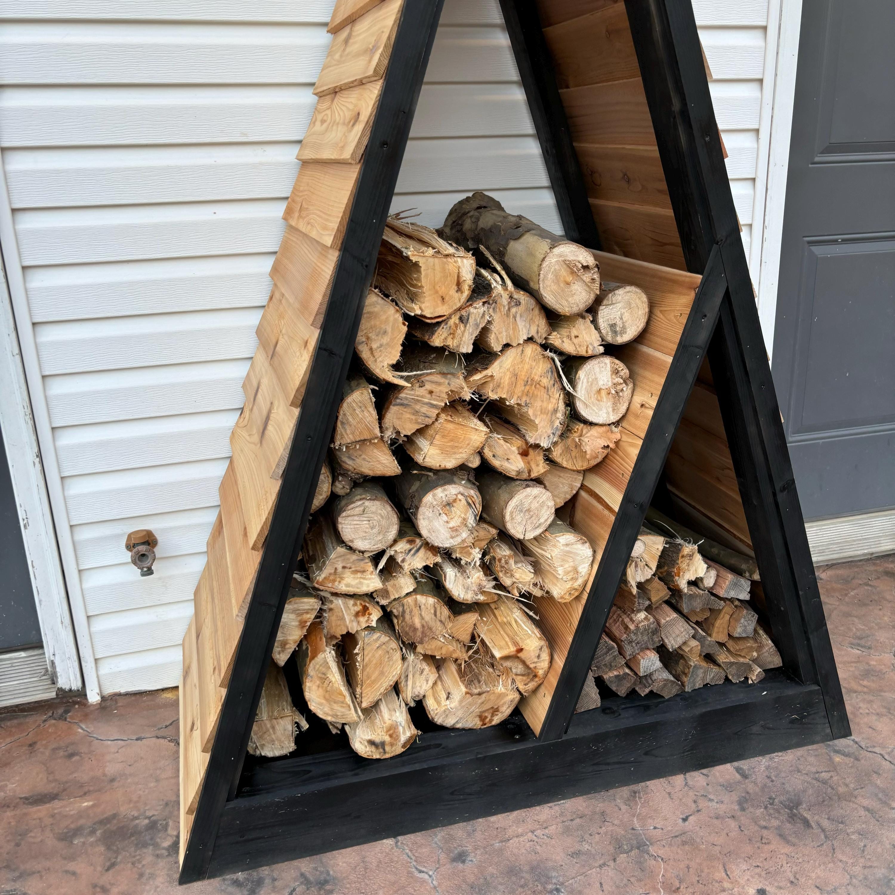 A-Frame Firewood Storage