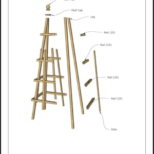 Garden Obelisk Plans / Garden Trellis Plan / Garden Plans / Woodworking Plans / Garden Decor Build Plans / Garden Tuteur Plans image 3