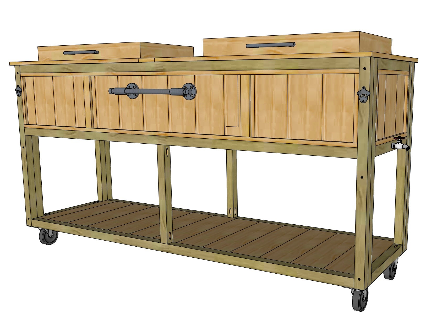 Double Cooler Stand Plans Patio Cooler Stand Deck Cooler Etsy