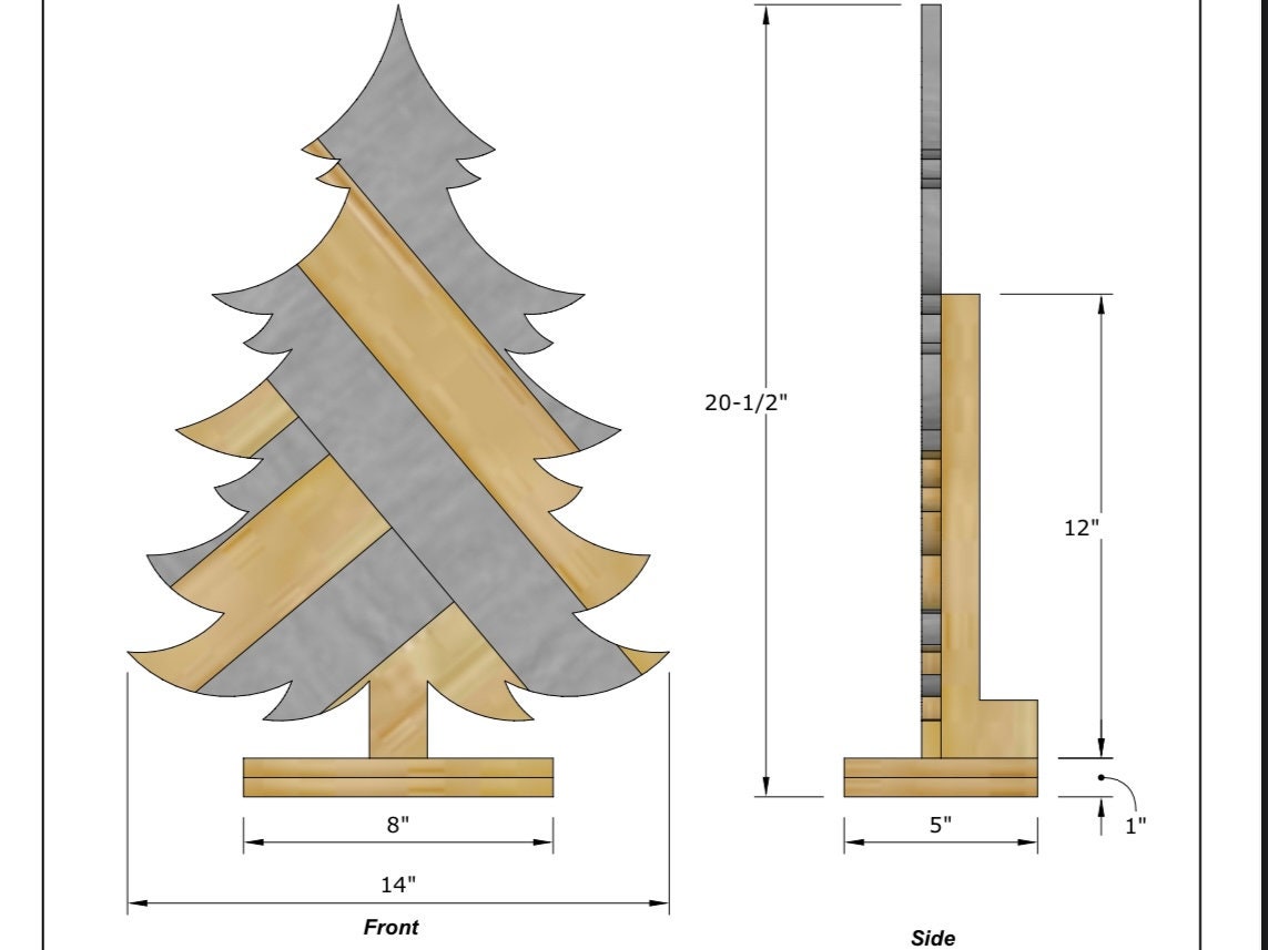 One Picket One Picket Tree and One Picket Star Build Plans and Template, One ...