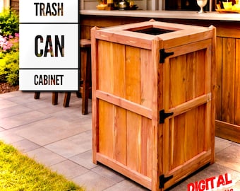 Outdoor Trash Can Cabinet Digital Plans