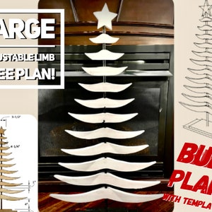 One Picket Adjustable Large Limb Tree Plan, Decorative Tree Plan, Christmas Tree Adjustable Limb Plan, Large size Decorative tree Plan