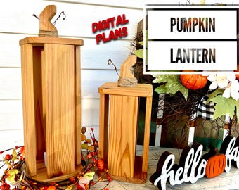 Picket Pumpkin Lantern Plans, Pumpkin Lantern Plans, Pumpkin Lantern set Plans, Fall Lantern Decor Plans
