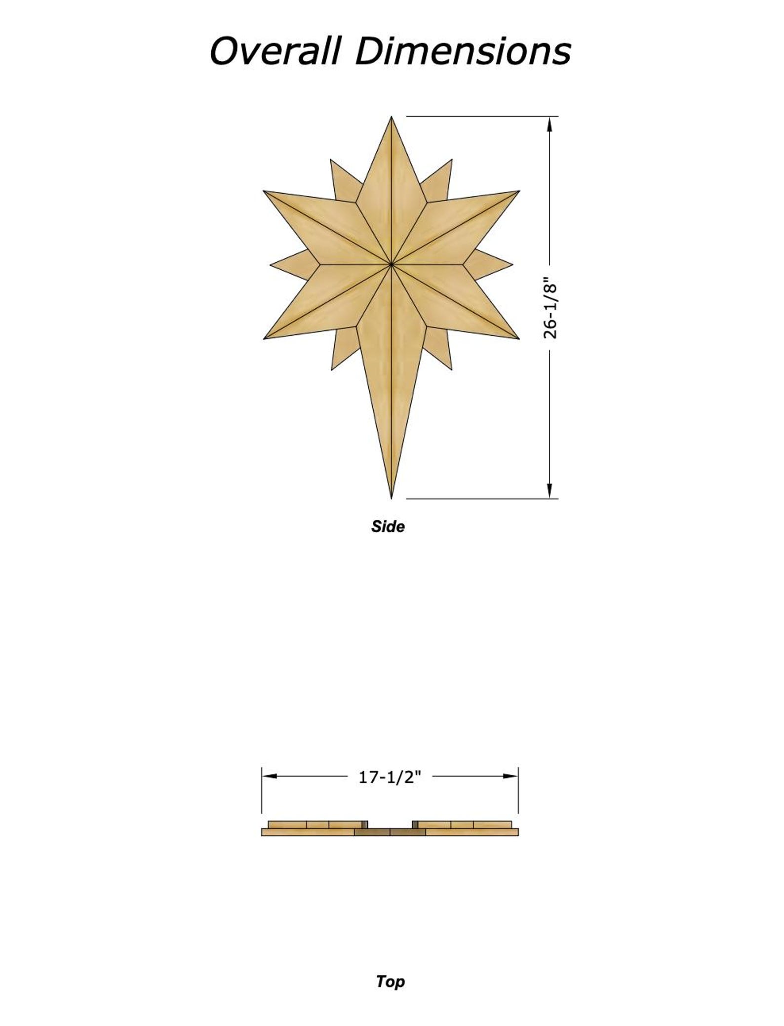 North Star Build Plans, Christmas Star Digital Build Plans, Decorative ...