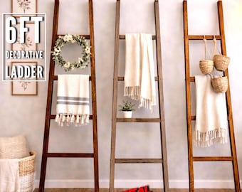 6 Ft Decorative Blanket Ladder Digital Plans, Decorative Ladder Digital Plans