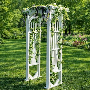 Garden Arbor Plans, Arched Pergola Plans, Garden Trellis, Flower Trellis Plans, Builds Plans, DIY Trellis Plans, Build Plans image 2