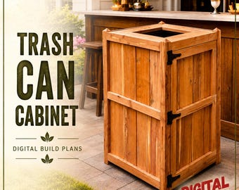 Outdoor Trash Can Cabinet Digital Plans