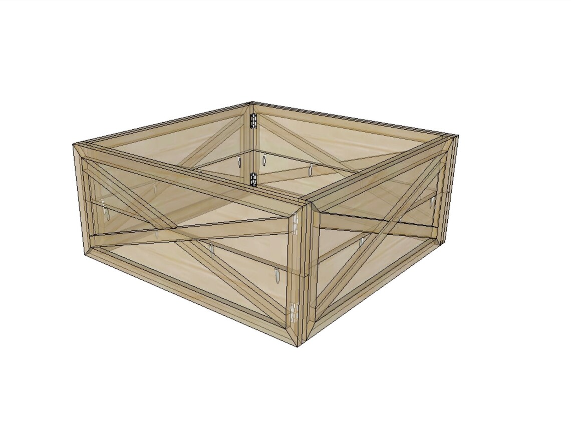 Collapsible Square X Frame Tree Collar Plans Christmas Tree Etsy