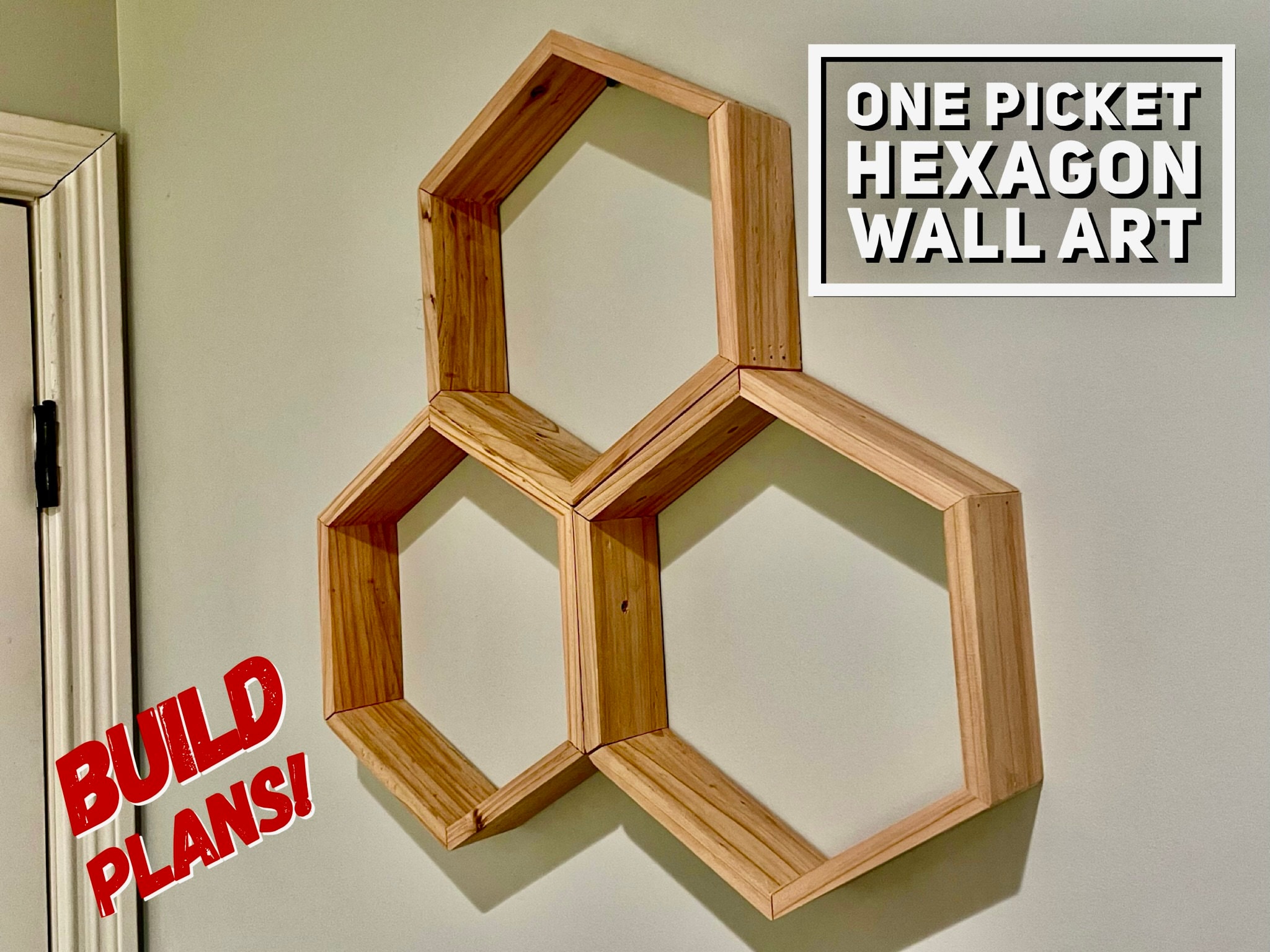 DIY Hexagon Wall Shelf