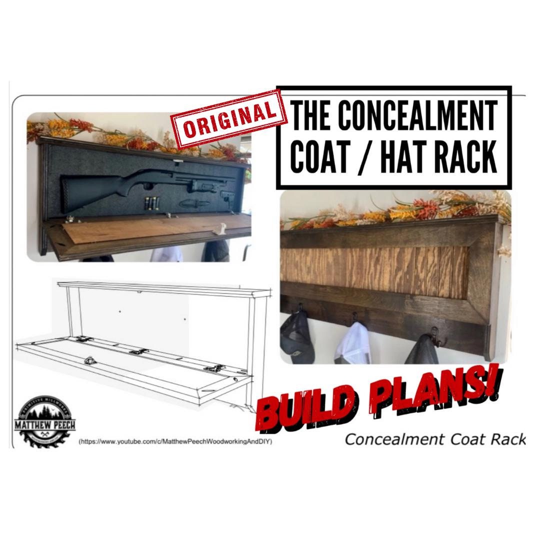 The Original Concealment Coat Rack Plans / Concealment Hat Rack Plans ...