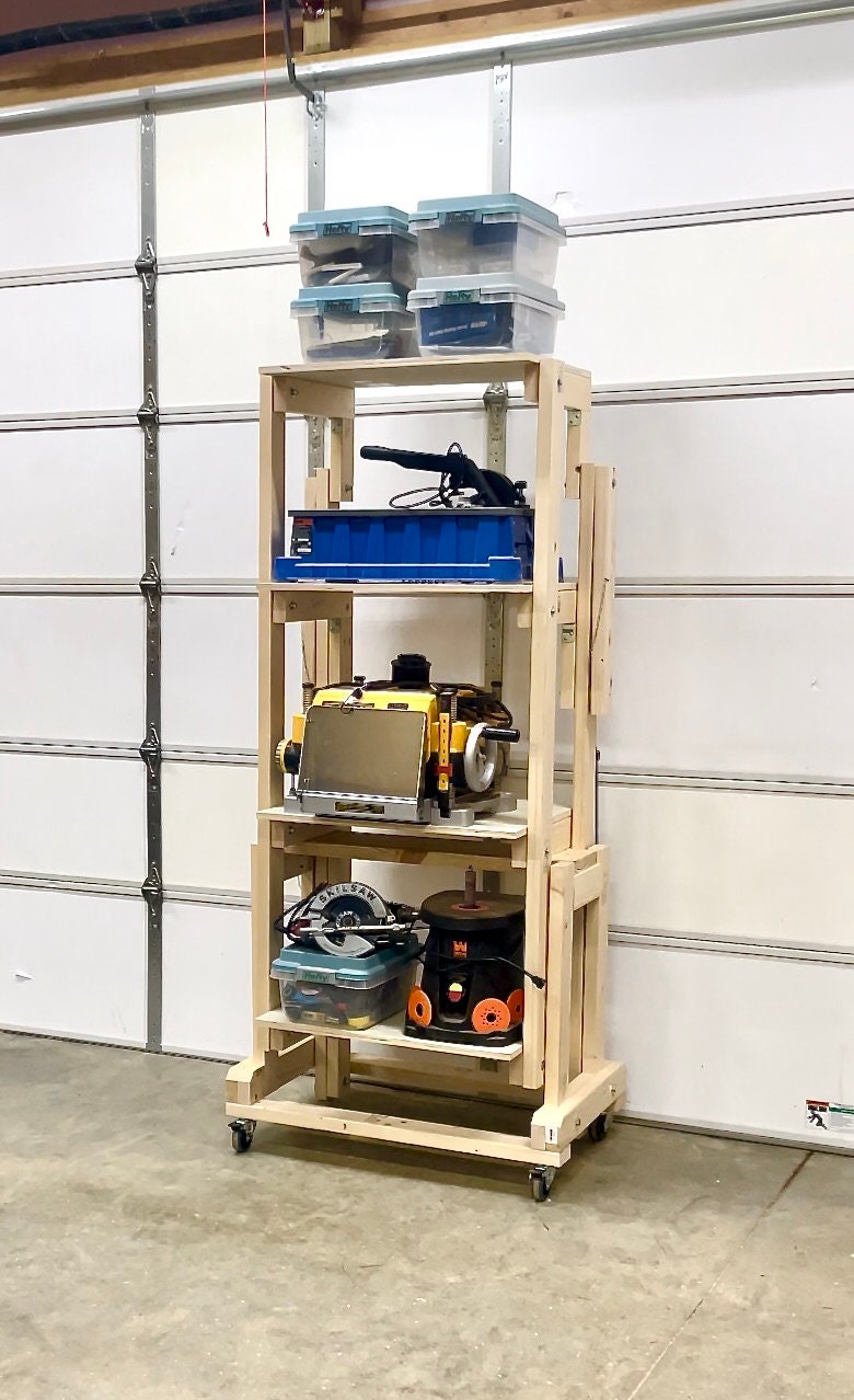 Lazy Susan DIY Garage Storage Cabinet--FREE PLANS!