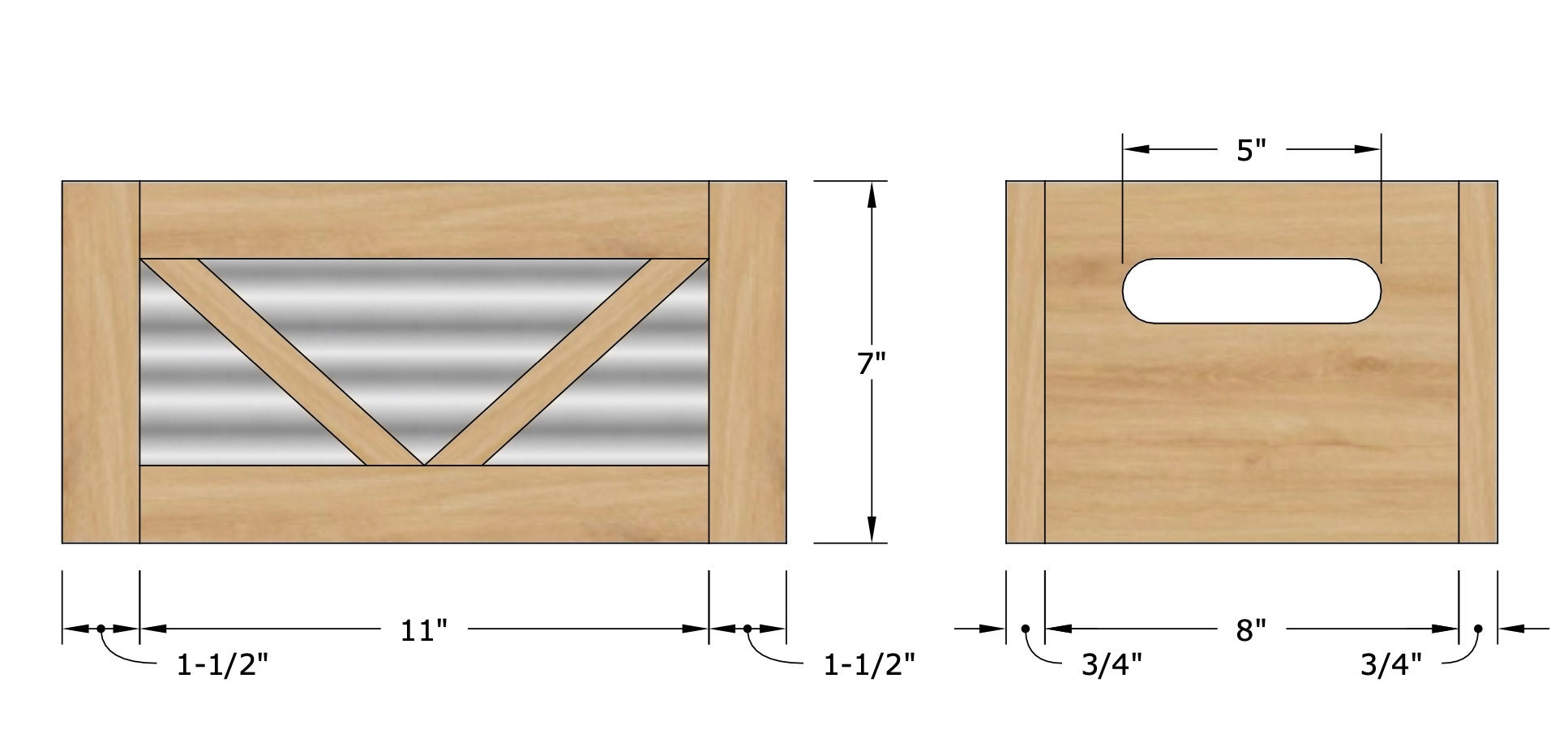 Klein metalen zijkratplan, kratplan, doe-het-zelfkratplan,  houtbewerkingsplan, houten en metalen kratplan - Etsy België, image size:1934x900