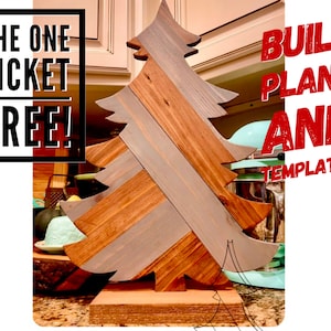 One Picket Tree Build Plans and Template, One Picket Christmas Tree, Christmas tree build plans, Build Plans, Woodworking Build Plans, DIY