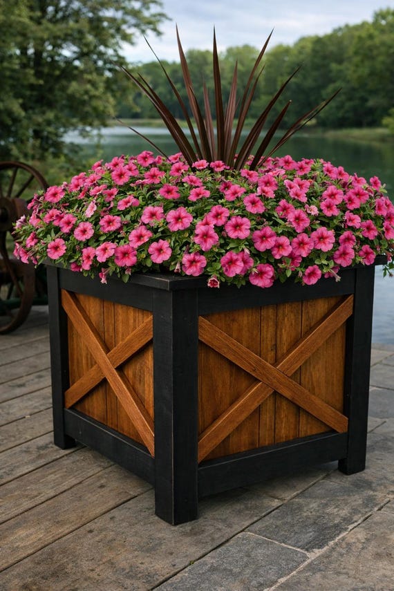 Farmhouse Three Picket Box Planter Plans, Fence Picket Planter Plans,  Garden Planter Plans, Flower Box Plans, DIY Flower Box, Flower Box - Etsy