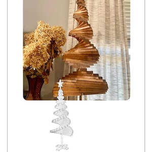 One 2x4 spiral tree plan, Spiral Christmas Tree plan, Wooden spiral Christmas Tree Plans, DIY Spiral Christmas Tree, One Board Spiral Tree zdjęcie 6