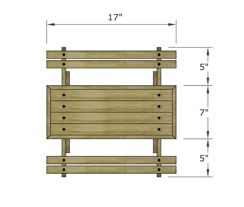 One Picket Chicnik Table Plans Digital Plans Chicken Table Etsy