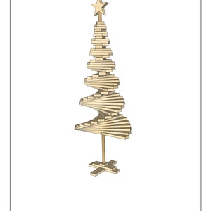 One 2x4 spiral tree plan, Spiral Christmas Tree plan, Wooden spiral Christmas Tree Plans, DIY Spiral Christmas Tree, One Board Spiral Tree zdjęcie 4