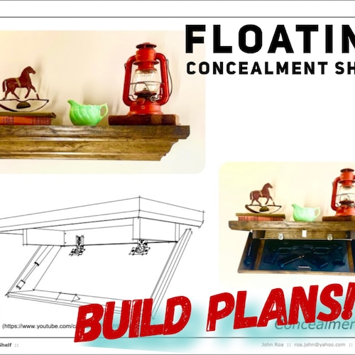 Floating Concealment Shelf Plans / Woodworking Plans Floating Etsy