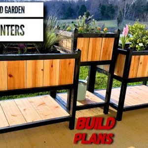 Wide and Tall Raised Bed Garden Planter Plans, Garden Planter Plans, Raised Flower Bed Plans, Raised Garden Plans, Planter Plans image 1