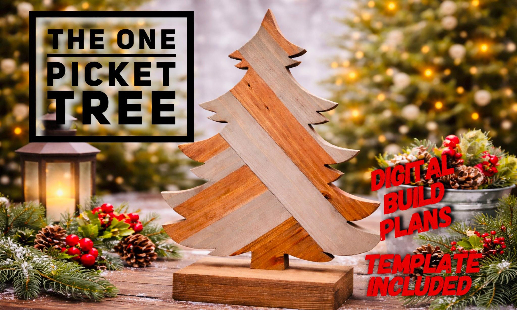 One Picket One Picket Tree baupläne und Vorlage, One Picket Weihnachtsbaum ...