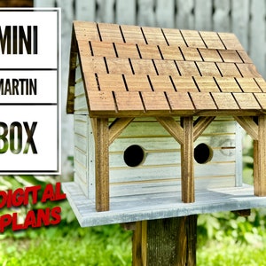 Mini Martin-huisplannen, mini-vogelhuisplannen, klein vogelhuisje met plannen voor veranda, plannen kleine vogelhuisjes, miniatuur vogelhuisplannen