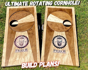 Ultimate Rotating Cornhole Build Plans, Cornhole Boards, Cornhole Build Plans, Bean Bag Toss Boards, Moving Cornhole Build Plans, Corn Hole
