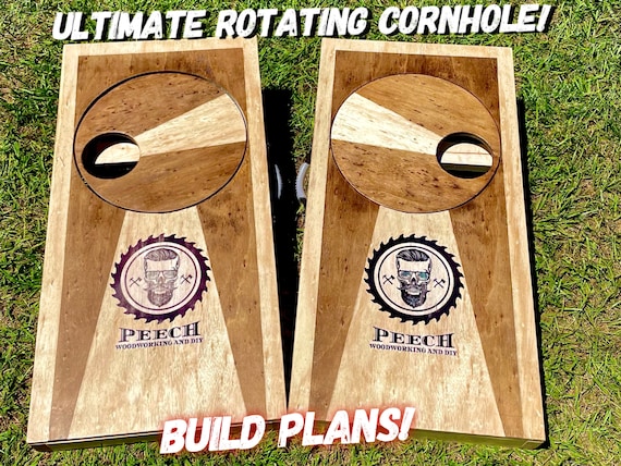 Ultimate Rotating Cornhole Build Plans, Cornhole Boards, Cornhole Build Plans, Bean Bag Toss Boards, Moving Cornhole Build Plans, Corn Hole