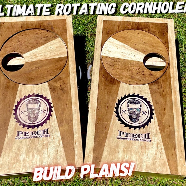 Ultimate Rotating Cornhole Build Plans, Cornhole Boards, Cornhole Build Plans, Bean Bag Toss Boards, Moving Cornhole Build Plans, Corn Hole