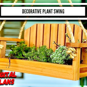 Dekorative Pflanzenschaukel-Pläne, Mini-Blumentopf-Schaukelpläne, Sukkulenten-Blumentopfpläne, Mini-Blumentopfschaukel-Pläne, DIY-Schaukel-Hänge-Pflanzerpläne